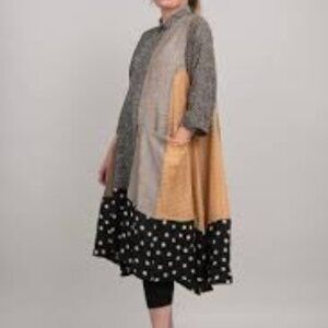 Alembika Balloon Shaped Dress Size 1 Linen Blend